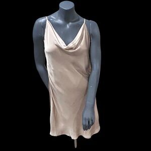 NWT Altar’d  State Slip Dress - Size Medium Satin Champagne NEW